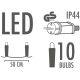 10. Gartenparty-Lichterkette mit 10 LEDs von Edison