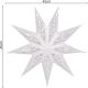 5. PAPIERDEKORATION STERN 45 CM 9 ARME WEISS