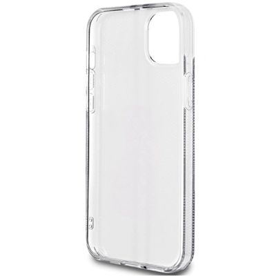 7. Guess IML 4G Gold Stripe Hülle für iPhone 15 Plus / 14 Plus – Schwarz