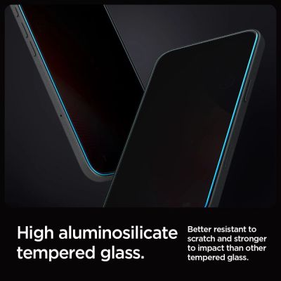 8. Spigen Glas.tR EZ Fit Privacy Tempered Glass für iPhone 16 Pro Max / 17 Pro Max - 2 Stk.