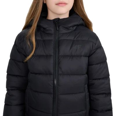 4. Kinder Daunenjacke 4F U0704 tiefschwarz 4FJWAW25TDJAU0704 20S