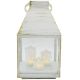 2. Adventslaterne Roraty LED-Laterne 25 cm 3 Kerzen Weiß