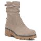 Damen-Leder-Stiefeletten in Beige mit Raffungen Filippo DBT6402