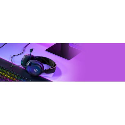 20. Steelseries Arctis Nova 1 Gaming-Headset mit Kabel und Kopfbügel, Schwarz