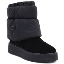 Schwarze Plateau-Schneestiefel aus Leder, Big Star UU274731