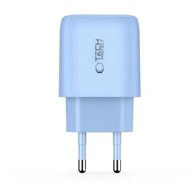 3. Tech-Protect NCA30 PD 30W QC3.0 USB-A / USB-C Wandladegerät - Blau