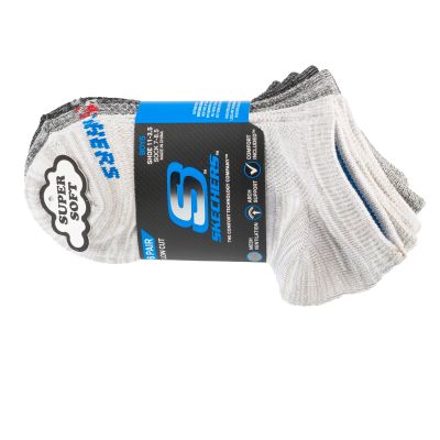 Skechers 6er-Pack Jungen-Socken ohne Frottee S112222-GRY Grau 31-34