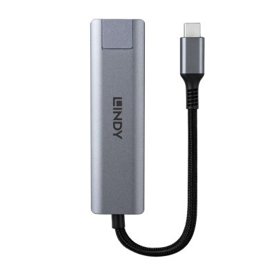 5. Lindy 43422 USB 3.2 Gen 2 (3.1 Gen 2) Typ-C Hubs und Konzentratoren 10000 Mbit/s Grau