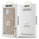 8. DKNY Quilted Stack Logo iPhone 15 Hülle – Beige