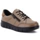 Damen-Plateauschuhe aus beigefarbenem Leder, Modell Vinceza 133130