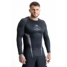Grauer Langarm-Rashguard mit DBX Bushido-Logo