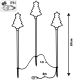 4. Dekorative Gartenlampen, Wegeleuchten, 3-teilig, Weihnachtsbaumspiegel