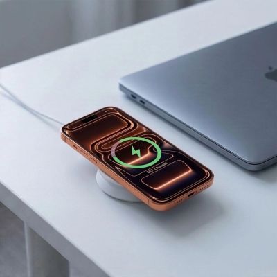 8. Tech-Protect A55 2-in-1 MagSafe 25W Qi2.2 Kabelloses Ladegerät + USB-C / USB-C Kabel 100cm - Weiß