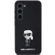 3. Karl Lagerfeld Silikon Ikonik Metal Pin Hülle für Samsung Galaxy S24+ – Schwarz