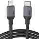 Ugreen US387 Lightning – USB-C MFI PD-Kabel 20 W 480 Mbit/s 1 m – Schwarz
