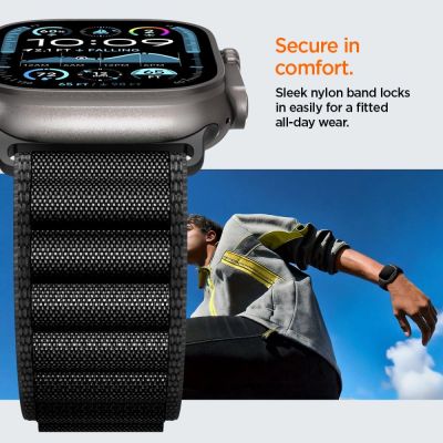 13. Armband Spigen WBF1 Armband für Apple Watch 44 / 45 / 46 / 49 mm - Schwarz