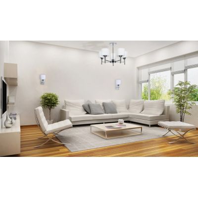 3. Klassische Kronleuchter-Hängeleuchte Activejet MIRA Chrom 5xE27 für das Wohnzimmer