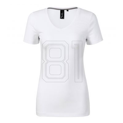 2. Malfini Action V-Ausschnitt T-Shirt W MLI-70100 weiß