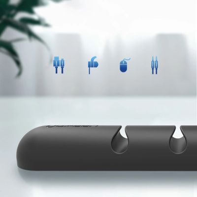 5. Ugreen 30762 selbstklebender Organizer für 4 Kabel – schwarz (2 Stk.)