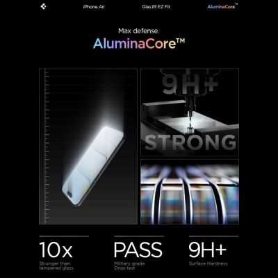 10. Spigen Glas.TR EZ Fit 2er-Pack Panzerglas für iPhone 17 Air - transparent