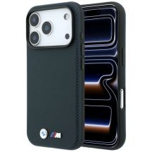 BMW M Quadrille Kevlar Metal Logo MagSafe Hülle für iPhone 18 Pro Max / 17 Pro Max – marineblau