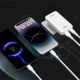 7. Dudao A65Q 65W GaN Reise-Wandladegerät USB-A / USB-C PD Ultradünn EU / US - Weiß