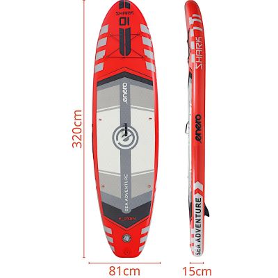 21. SET - SUP-BOARD 150KG AUFBLASBAR ENERO 320x81x15CM SHARK