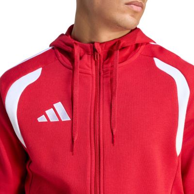 4. adidas Tiro 26 League Sweatshirt-Kapuzenpullover mit durchgehendem Reißverschluss für Herren, rot, KF9106