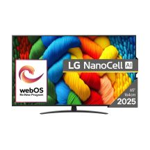 LG NanoCell 65NANO81A3A 65'' 4K Ultra HD WebOS Dolby Digital DVB-T2 Schwarzer Fernseher