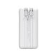 4. Wozinsky WFC-15W 20000mAh 22,5W PD20W Powerbank mit integrierten Lightning und USB-C-Kabeln – Weiß