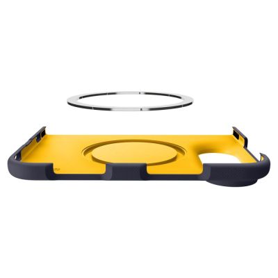5. Spigen Nano Pop MagSafe iPhone Duo Hülle – Marineblau und Gelb