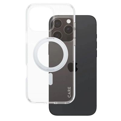 2. CARE by PanzerGlass Feature Kickstand Case iPhone 16 Pro Max 6,9" Silber/Silber MagSafe 1328