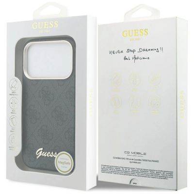 8. Guess 4G Script MagSafe Hülle für iPhone 17 Pro Max – Schwarz