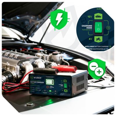 7. Mikroprozessorgesteuertes Ladegerät 6–12 V 15 A + Batterieladegerät W14017 WUBER