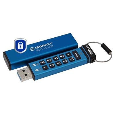 2. Kingston Technology IronKey Keypad 200 USB-Stick 32 GB USB Typ-A 3.2 Gen 1 (3.1 Gen 1) Blau