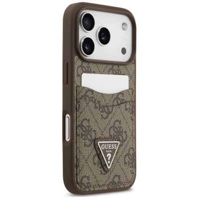 4. Guess 4G nauble Card Triange Hülle für iPhone 18 Pro / 17 Pro – braun