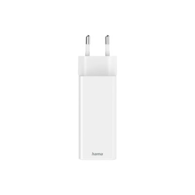 4. Hama 00201997 Mobiles Ladegerät für Laptop, Smartphone, Tablet, Weiß, Wechselstrom-Schnellladefunktion, intern