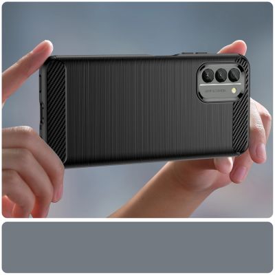 6. Carbon Case Cover für Nokia G400 flexibles Silikon Carbon Cover schwarz