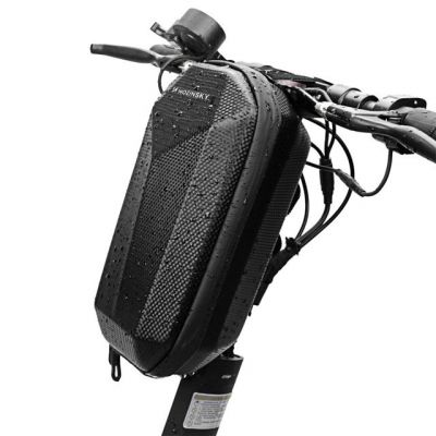 7. Wozinsky wasserdichte Lenkertasche für den Scooter, Scooter-Tasche, 4 l, schwarz (WSB2BK)