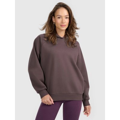 Damen-Sweatshirt mit Kapuze, offen, 4F 4FRAW25TSWSF2775-82S