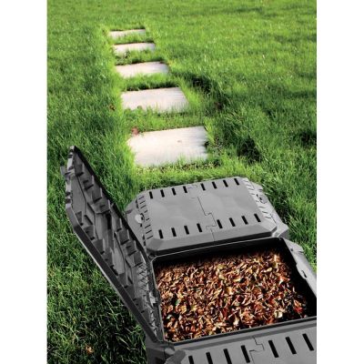 2. GARTENKOMPOSTENBEHÄLTER EKOBAT SEGMENTIERTES MODUL COMPOGREEN SCHWARZ 800L