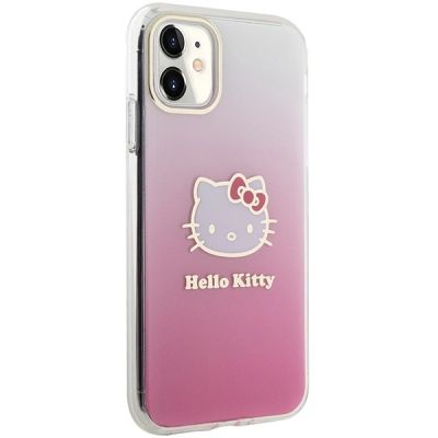 4. Hello Kitty IML Gradient Electrop Kitty Head Hülle für iPhone 11 / Xr – Pink