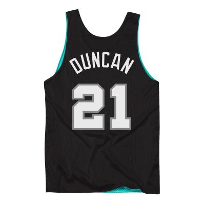 2. Mitchell & Ness Wende-Tanktop für Herren, San Antonio Spurs, Tim Duncan