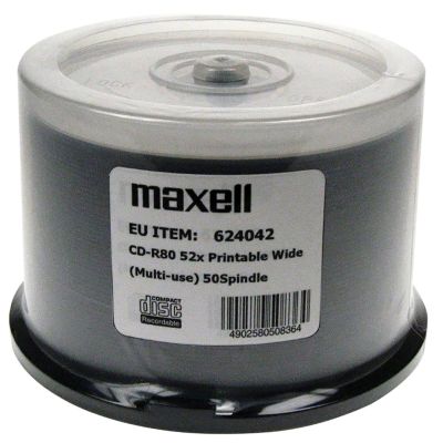 MAXELL CD-R 700 MB, 50 Stück, 52 x 80 Min., Spindel, bedruckbare Disc