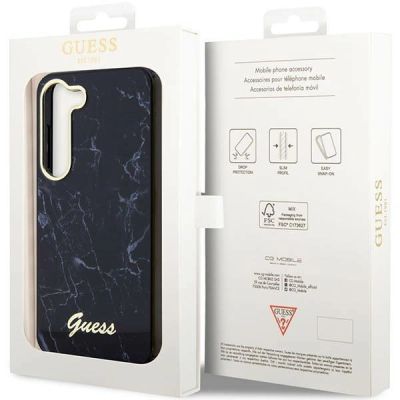 11. Guess GUHCS23MPCUMAK S23 +S916 schwarz/schwarzes Hartschalenetui Marmor