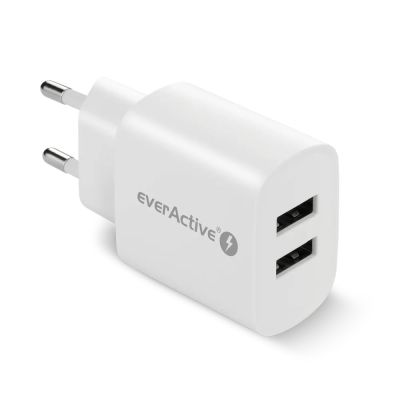 3. EVERACTIVE 2xUSB 2,4A WEISSES LADEGERÄT SC-220