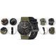 12. Gravity GT21-7 Smartwatch + Schwarzes Silikonarmband
