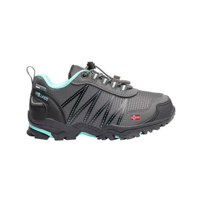 8. Trollkids Kinder Trolltunga Hiker Low wasserdichte Wanderschuhe für Jungen/Mädchen, Anthrazit/Mint (155-609)