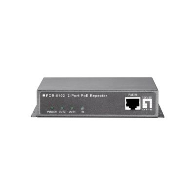 3. LevelOne POR-0102 2-Port PoE-Extender/Repeater – 2 Ports – 10Base-T, 100Base-TX, 1000Base-T – Außenbereich – Reichweite bis zu 100 m