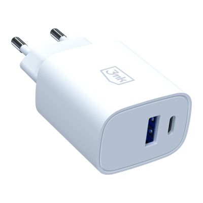 2. 3mk FlowPower 25W 1A1C PD QC4+ Wandladegerät – Weiß